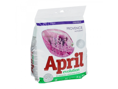 
				APRIL EVOLUTION Veļas pulveris, automāts Provence, 3 kg  4814628003529