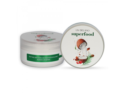 
				LIV DELANO Superfood Ekstrabarojošs ķermeņa sviests “Kokosrieksts un līčijas”, 240 g  4811248009849