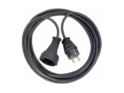 Brennenstuhl earthed extension cable straight CEE 7/7 -  CEE 7/4 (Schuko), 5m , black 1165440 / DEL-118J 1165440 400712302282