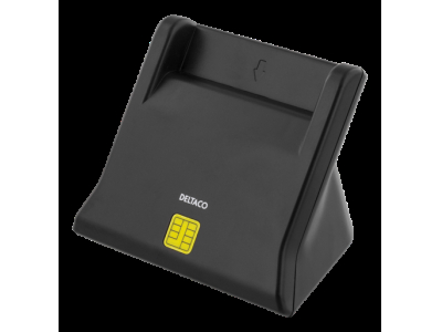 DELTACO UCR-156 Smart card reader, USB, black / UCR-156 UCR-156 201712010002