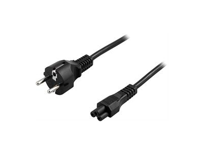 DELTACO cable CEE 7/7  IEC 60320 C5 , max 250V / 2.5A, 0.2m, black DEL-109C-20 DEL-109C-20 201810050012