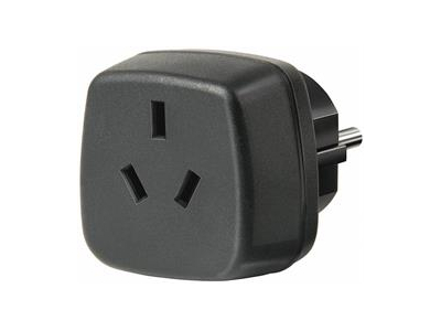 Travel adapter allows you to connect AU / Asia units to EU terminals, grounded Brennenstuhl black / GT-481 1508510 201901141012