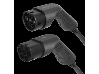 EV-Charging cable DELTACO Type 2 - Type 2, 1 phase, 32A, 7.6KW, 3m, black / EV-1213 EV-1213 202009241002