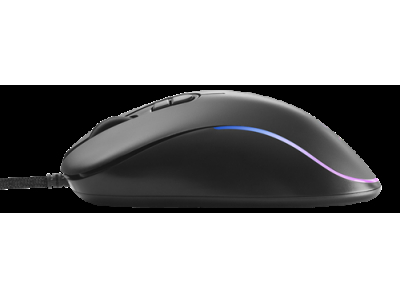 Mouse DELTACO GAMING wired, 800-2400 DPI, 125 Hz, RGB-LED, USB, black / GAM-104 GAM-104 202010130004