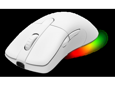 Mouse DELTACO GAMING WHITE LINE wireless, 16.000 DPI, RGB, USB-C/USB-A, white / GAM-107-W GAM-107-W 202010040001