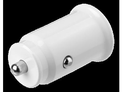 DELTACO 12/24 V USB car charger with compact size and dual USB-A ports, 2.4 A, 12 W, white USB-CAR125 USB-CAR125 202012041005