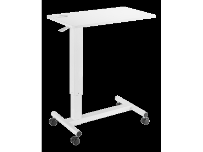 Height adjustable side table DELTACO OFFICE gas spring, 712 - 1062 mm, white / DELO-0110 DELO-0110 202202031000