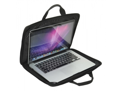 Durable laptop sleeve DELTACO for 15.6-16" laptops, shoulder strap, black / NV-512 NV-512 202303311003